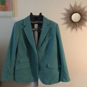 Turquoise wool 2-Button blazer